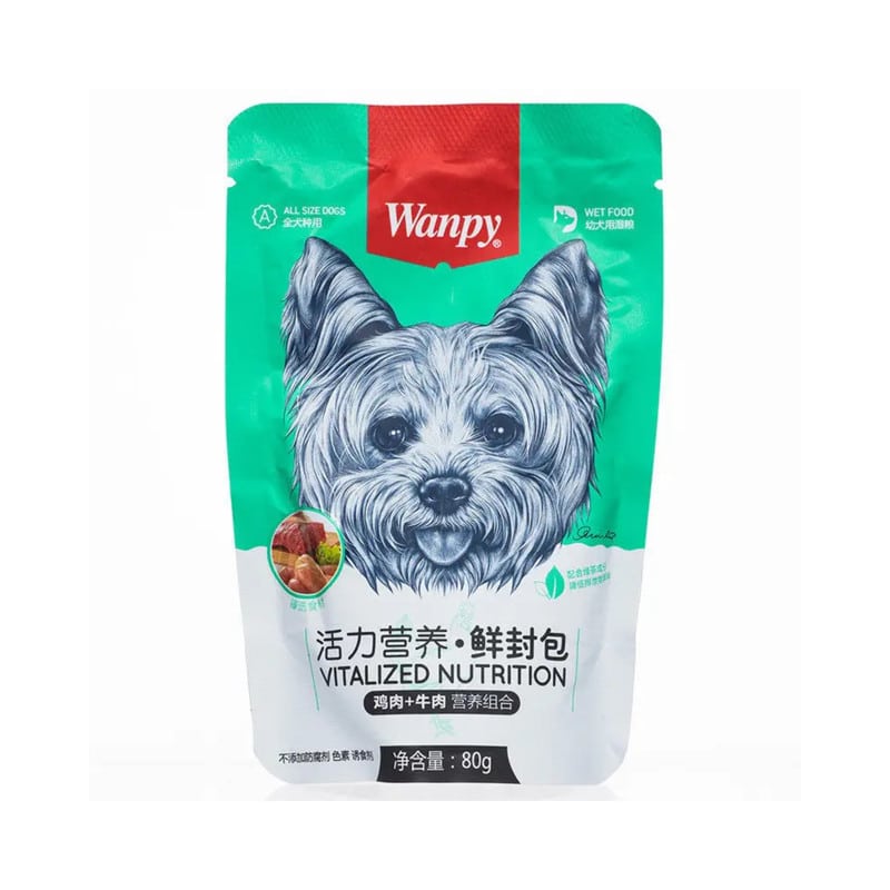 پوچ سگ ونپی ۸۰ گرمی طعم جگر و گوشت گاو